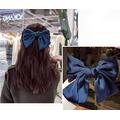 Große blaue Schleife Haarspange für Frauen und Mädchen, große Satin-Haarschleifen-Clips für dünnes dickes Haar, Styling-Zubehör für Frauen