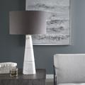 Uttermost Citadel White Marble Table Lamp Linen/Metal/Marble in Gray/White | 28.75 H x 17 W x 17 D in | Wayfair 29997