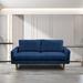 Wade Logan® Perezville 69.7" Square Arm Sofa Polyester in Blue | 33.1 H x 69.7 W x 31.7 D in | Wayfair BF915E71A5B148FA890CA74B4E23997F