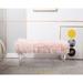 Everly Quinn Kadarra Bench Fur/Upholstered, Faux Fur in Pink/Brown | 17.7 H x 35.4 W x 13.8 D in | Wayfair F78F192EB241411A80449EC3F27A77CD