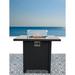 Latitude Run® Sarnoff 25" H x 30" W Steel Outdoor Fire Pit Table w/ Lid Steel in Black | 25 H x 30 W x 30 D in | Wayfair
