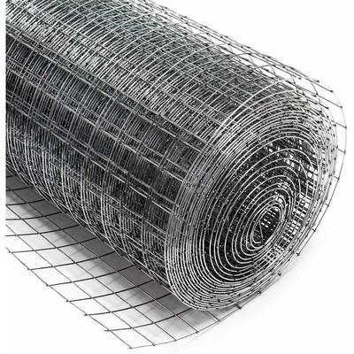 Maschendrahtzaun 100 cm x 5 m, 0,7 mm Drahtstärke 12 x 12 mm Maschengröße, Volierendraht aus Stahl Image