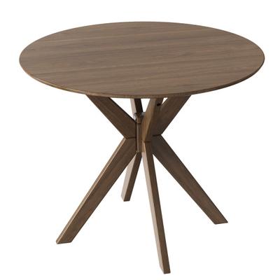 Costway 36 Inch Round Wood Dining Table with Intersecting Pedestal Base