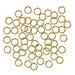 400 Jump Rings Gold Plated Brass 6mm Round 18 Gauge. Slightly Pre Opened 4mm Inside