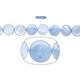 Shell Bead Ocean Blue(Dyed) Mother-of-Pearl Round Plate 15x15mm 16 Inch/pack (3-pack Value Bundle) SAVE $2