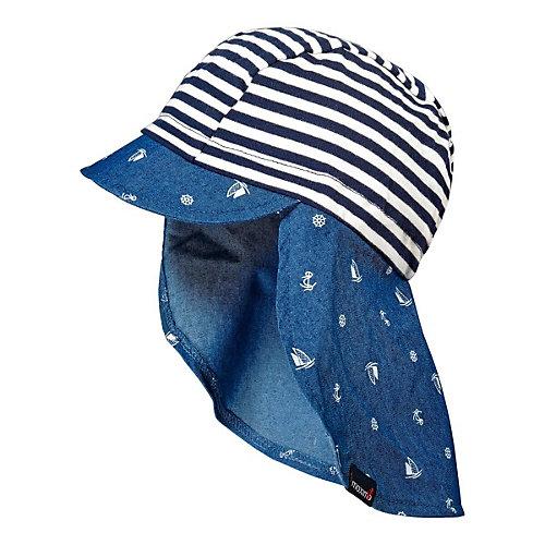 Schirmmütze mit Nackenschutz Maritim Sonnenhüte blau Jungen Kinder