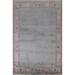 Bordered Solid Nepalese Oriental Area Rug Hand-knotted Wool Carpet - 5'10" x 8'1"