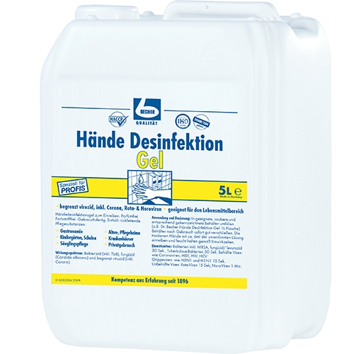 1 `Dr. Becher` Hände Desinfektion 5 l Gel Image