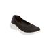 Wide Width Women's CV Sport Laney Slip On Sneaker by Comfortview in Black (Size 8 W)