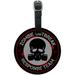 Zombie Outbreak Response Team Gas Mask Red Round Leather Luggage ID Tag Suitcase