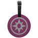 Green Lantern Blackest Night Star Sapphire Logo Round Leather Luggage Card Suitcase Carry-On ID Tag