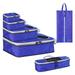 EleaEleanor Storage Bag Cosmetic Travel Space Saver Bag Wash Organisation Waterproof Portable Set Large Capacity Packing Organizers-Pack of 6