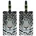 Snow Leopard Big Cat Luggage Tags Suitcase Carry-On ID, Set of 2