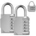 Locker Lock, 3Pack Gym Lock Locker Lock Combination Lock Padlock Locks Small Lock Pad Lock Locker Locks for Gym Combo Lock, Silver
