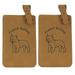 French Bulldog Standing Luggage Tag 2pk by Gulf Coast Laser Graphics L3201