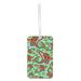 Paisley on Mint - Large Hard Plastic Double Sided Luggage Identifier Tag