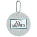 Graphics and More Just Married Wedding Bridal Shower Round ID Card Luggage Tag