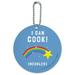 I Can Cook Noodles Shooting Star Funny Humor Round Luggage ID Tag Card Suitcase Carry-On