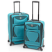 Protege 2 piece expandable spinner carry on and checked luggage set Teal (Walmart Exclusive)