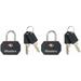 MasterLock 1-1/4" Black Keyed Luggage Lock Keyed Alike TSA Approved Only One