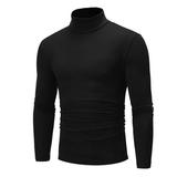 Musuos Mens Slim Fit Soft Cotton Long Sleeve Lightweight T-Shirt Casual Basic Tops Knitted Turtleneck Pullover