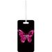 Purple Grunge Butterfly Large Hard Plastic Double Sided Luggage Identifier Tag