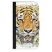 Pencile Sketch Up Close Tiger Face Drawing Passport Cover / Card Holder for Travel