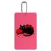 Black Cat Valentines Heart Rose Petals Love Luggage Card Suitcase Carry-On ID Tag