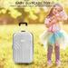 OTVIAP Baby Suitcase Toy Cute Plastic Rolling Suitcase Mini Luggage Box , Baby Suitcase Toy,Baby Toy