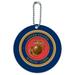 Marine Corps USMC Emblem Officially Licensed Round Luggage ID Tag Card Suitcase Carry-On