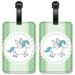 Flying Horse - Luggage ID Tags / Suitcase Identification Cards - Set of 2