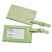 4.25" x 2.75" Lime Green Rectangular Leatherette Luggage Tag