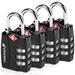 Fosmon [4 PACK] Luggage Locks, TSA Approved Open Alert Indicator 3 Digit Combination Resettable Padlocks for Suitcase