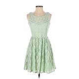 City Triangles Cocktail Dress: Green Dresses - Women's Size 1