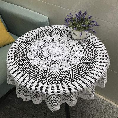 goodhong Crochet 27" Doily Lace/Cotton in White, Size 27.0 W in | Wayfair 02CJ7327SOUCJB60ZE