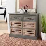 Rosecliff Heights Spuyten 6 Drawer Accent Chest Wood in Gray | 26 H x 31 W x 12.5 D in | Wayfair 984D9C29E7A8418B98F48F413D8EBE38
