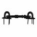 Door Latch Lock 5.5" Black Wrought Iron Hook and Eye Latch for Door with Mounting Hardware Renovators Supply Pack of 3