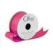 Offray Ribbon Hot Pink 1 1/2 inch Grosgrain Glitter Polyester Ribbon for Sewing Crafts and Gifting 9 feet 1 Each