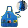 Art Smock for Kids Water Resistant Children s Painting Smocks with 4 Pockets for Kids 3 to 12 Years Kids Painting Blue Children Aprons Artist Painting Smocks for DIY Painting Drawing(ULTNICE )