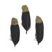 Black & Gold Glitter Feathers Craft Supplies Feathers And Shells Bulk Craft Accessories 24 Pieces Multicolor
