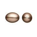 Acrylic Beads/ Finding Piece Center-Drill Oval Imitation Gold-Finished 23x17mm Sold per pkg of 10pcs