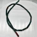 Bloodstone Agate Tube Bead Strand | 13x4mm | Green/Red | Tube | 30 Beads