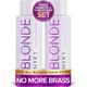 NO MORE BRASS Purple Shampoo And Conditioner For Blonde Hair Set (500ml x2) Purple Shampoo For Blonde Hair And Purple Conditioner - Blonde Shampoo And Conditioner Sets To Eliminate Yellow Brassy Tones
