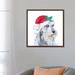 East Urban Home Holiday Dog IV by Patricia Pinto - Painting Print Canvas, Wood in Gray/Red/White | 26 H x 26 W x 1.5 D in | Wayfair