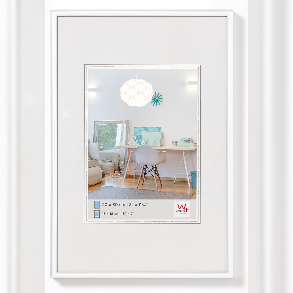 walther + design Lifestyle Kunststoff Bilderrahmen 42X59,4 cm WEISS Image