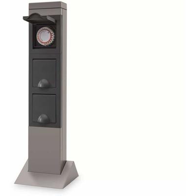 Gartensteckdose SteelCraft, 2-fach, mit Zeitschaltuhr, IP44, ohne Zuleitung - REV Image