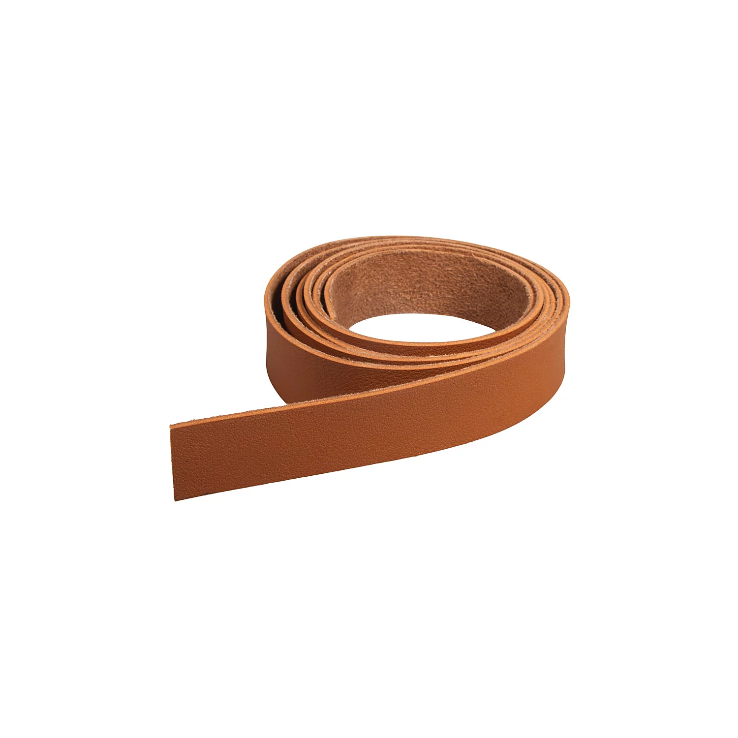 Kunstlederband flach, braun, 2 cm, 1,38 m Image
