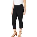 Plus Size Women's Stretch Denim Crop Jeggings by Jessica London in Black (Size 32 W) Jeans Legging