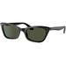 Ray-Ban RB2299 Lady Burbank Sunglasses - Women's Green Lenses Black 52 RB2299-901-31-52