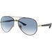 Ray-Ban RB3675 Sunglasses Clear Gradient Blue Lenses Black On Arista 58 RB3675-90003F-58